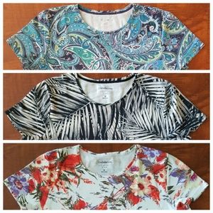 3 Croft & Barrow Classic Short Sleeve Tee Shirts